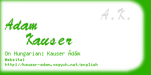 adam kauser business card