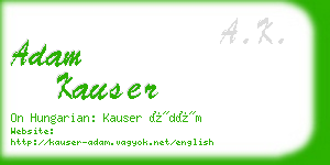 adam kauser business card